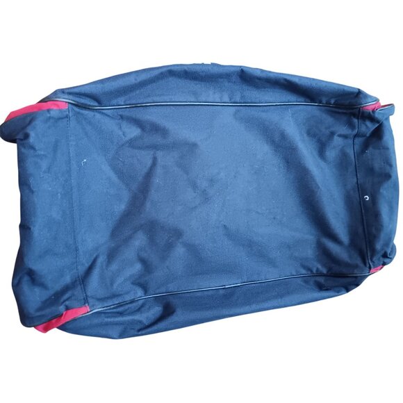 Vintage Adidas Duffel Gym Bag Red & Navy With Adjustable Strap 19x10x10" 90s - Picture 3 of 7